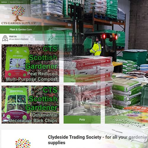 Website overlaid on warehouse with forklift