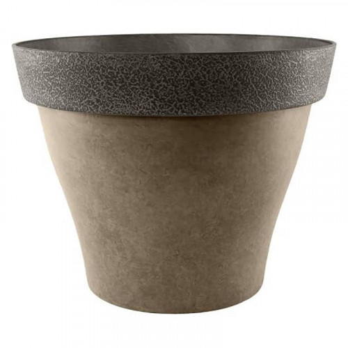 Diablo Round Plastic Brown 39cm Planter