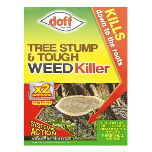 Doff Tree Stump and Tough Weed Killer - 2 Sachets