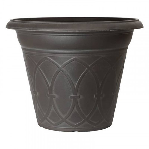 Durham Round Plastic Coffee Wash 18 inch Planter