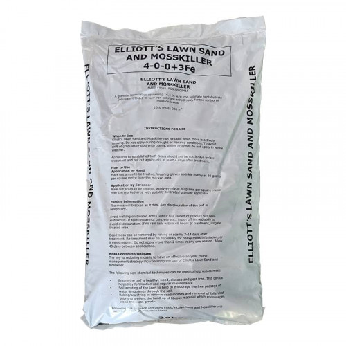 Elliotts Lawn Sand and Mosskiller 4-0-0 - 20kg