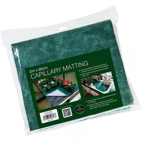Garland Capillary Matting 2m x 60cm with a Black Polythene Underlay