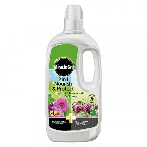 Miracle-Gro 2 in 1 Nourish and Protect Seaweed Concentrate Plant Food - 800ml