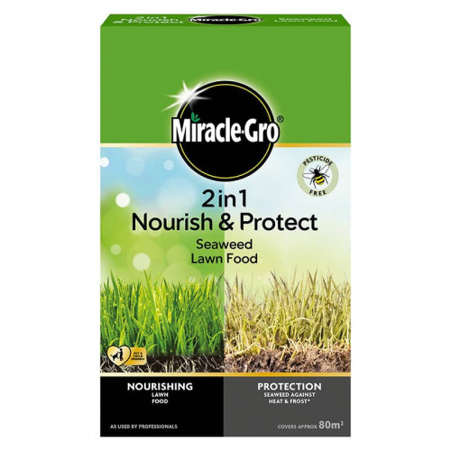 Miracle-Gro 2 in 1 Nourish and Protect Seaweed Lawn Food - 80m2