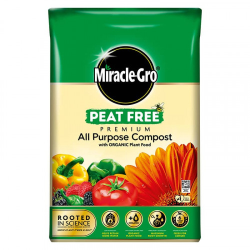 Miracle-Gro All Purpose Peat Free Compost with Organic Food - 40L
