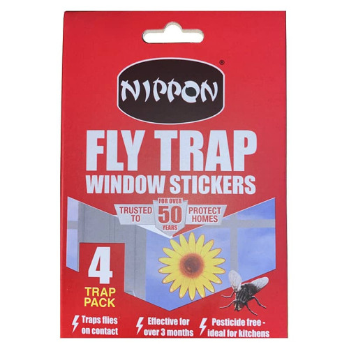 Nippon Fly Trap Window Stickers - Pack of 4