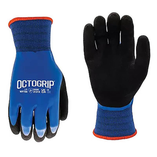 Octogrip WP700 Waterproof Double-Dipped Latex Gloves - Medium