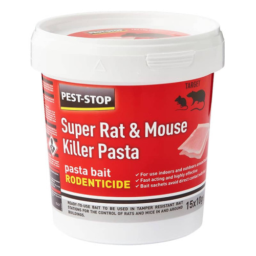Pest-Stop Super Rat and Mouse Killer Pasta Bait - 15x10g