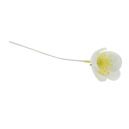 Short Stem White Plastic Xmas Roses - Box of 144