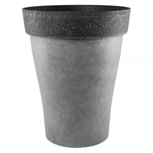 Tall Diablo Round Plastic Grey 43.5cm Planter