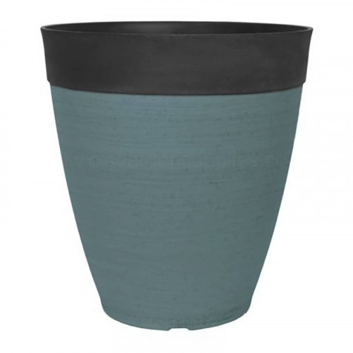 Tall Gala Round Plastic Lagoon Teal 35cm Planter