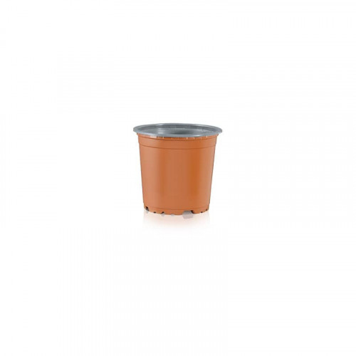 Teku 5 Degree Round Terracotta Plastic Plant Pot 9cm x 9cm - 0.37L (Box of 3132 pots)