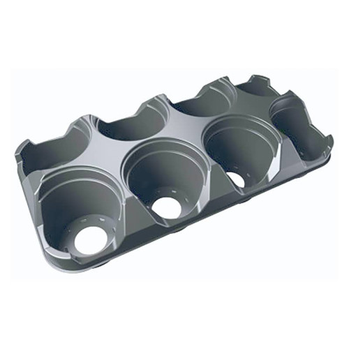 TEKU Pot Tray 53cm x 26.3cm x 10.6cm for 8 of 13cm Normal Height Round Pots (Box of 60 trays)