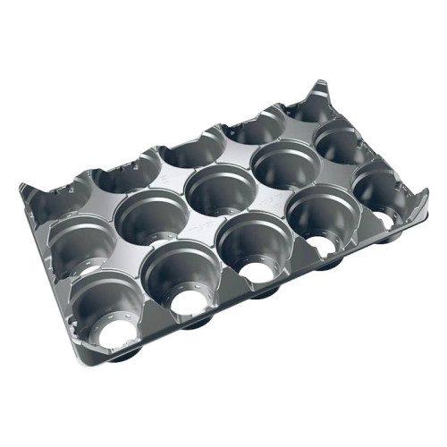 TEKU Pot Tray 53cm x 31.5cm x 8.5cm for 15 of 10.5cm Normal Height Round Pots (Box of 74 trays)