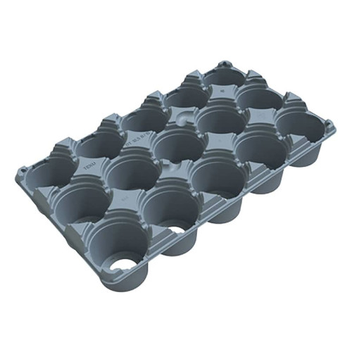 TEKU Pot Tray 53cm x 31.5cm x 9.5cm for 15 of 11cm Tall Round Pots (Box of 70 trays)