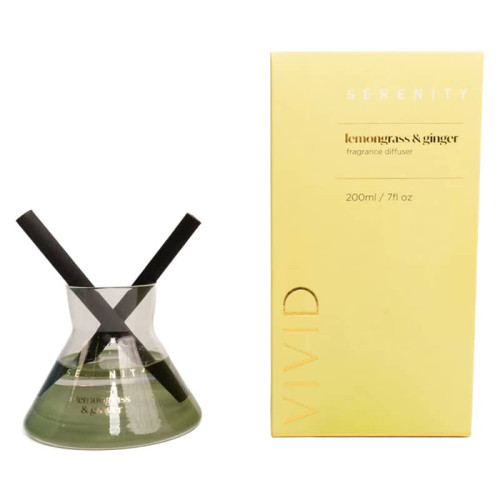 Vivid Serenity Lemongrass and Ginger 200ml Diffuser