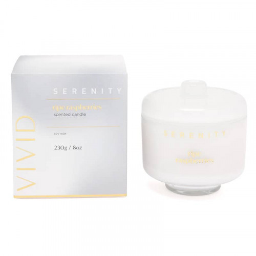 Vivid Serenity Ripe Raspberries 2 Wick Candle