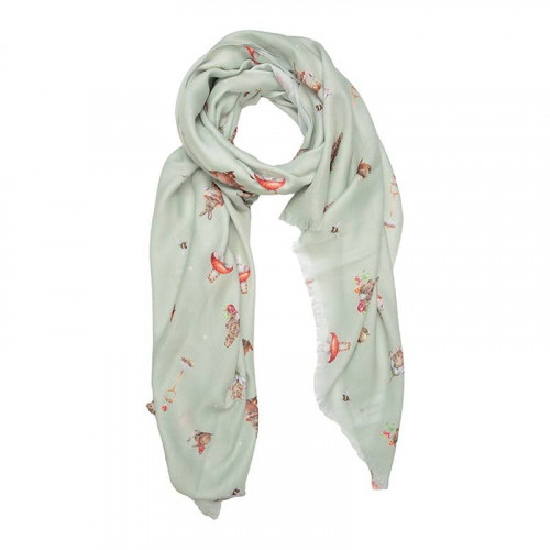 Wrendale Designs Garden Friends Garden Animal Everyday Scarf - Light Green