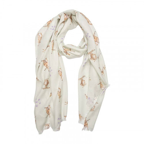Wrendale Designs Hare Brained Hare Everyday Scarf - Light Green