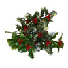 14 Inch Assorted Plastic Holly and Berry Spray - Box of 12
