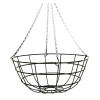 14 Inch Flat Bottom 4 Chain Round Wire Hanging Basket