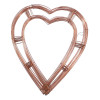 15 Inch Wire Heart Wreath - Pack of 5