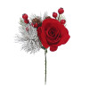 25cm Red Rose Berry Cone Pick
