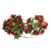 5.5 Inch Assorted Mini Plastic Holly and Berry Spray - Box of 12