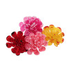 Assorted Coloured Plastic Georgian Dahlia - Box of 100