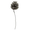 Austriaca Silver Pine Cones on Wire - Box of 150