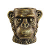 Bronze Look Apes Head Decorative Planter