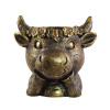 Bronze Look Cows Head Decorative Planter