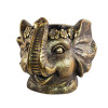 Bronze Look Elephants Head Decorative Planter