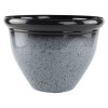 Ceramic Look Round Plastic Mottled Grey 39.5cm Planter