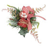 Christmas Pick Pine and Fern with Silk Ball, Jute Box - Pack of 12