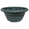 Classic Bulb Round Plastic Green 12 Inch Bowl Planter