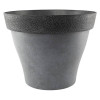 Diablo Round Plastic Grey 39cm Planter
