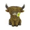 Highland Cow Sitting Up Decorative Planter