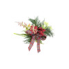 Large Red Christmas Pick Berries, Parcel, Tartan Ribbon