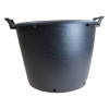 Mastelli Large PE Black Plastic Plant Pot 50cm x 34cm with Handles - 43L