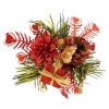 Red Christmas Pick Poinsettia - Pack of 12