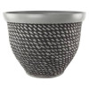 Round Plastic Grey 40cm Rope Planter