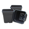 Square Black Tom Pots 25cm - Pack of 3