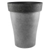 Tall Diablo Round Plastic Grey 43.5cm Planter