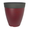 Tall Gala Round Plastic Burgundy Stone 35cm Planter