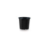 Teku 5 Degree Round Black Plastic Plant Pot 10.5cm x 9cm - 0.51L