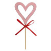 Wooden Heart Label - Pink