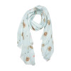 Wrendale Designs Awakening Hedgehog Everyday Scarf - Duck Egg