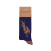 Wrendale Designs Pheasant Sock Ready For My Close Up Mens Size 7-11 - Navy